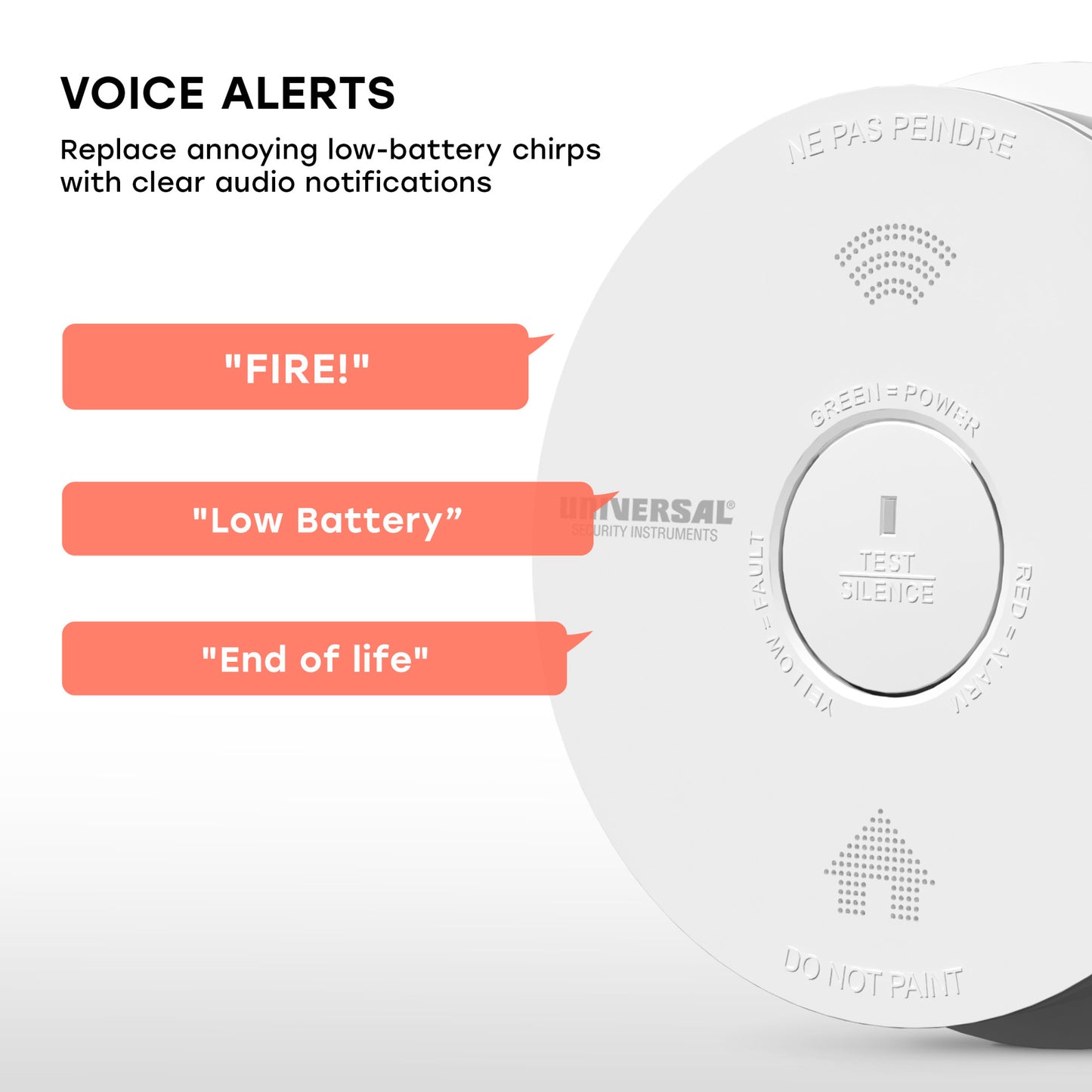 Hardwire Smoke & Fire Alarm with 10-Year Battery Backup