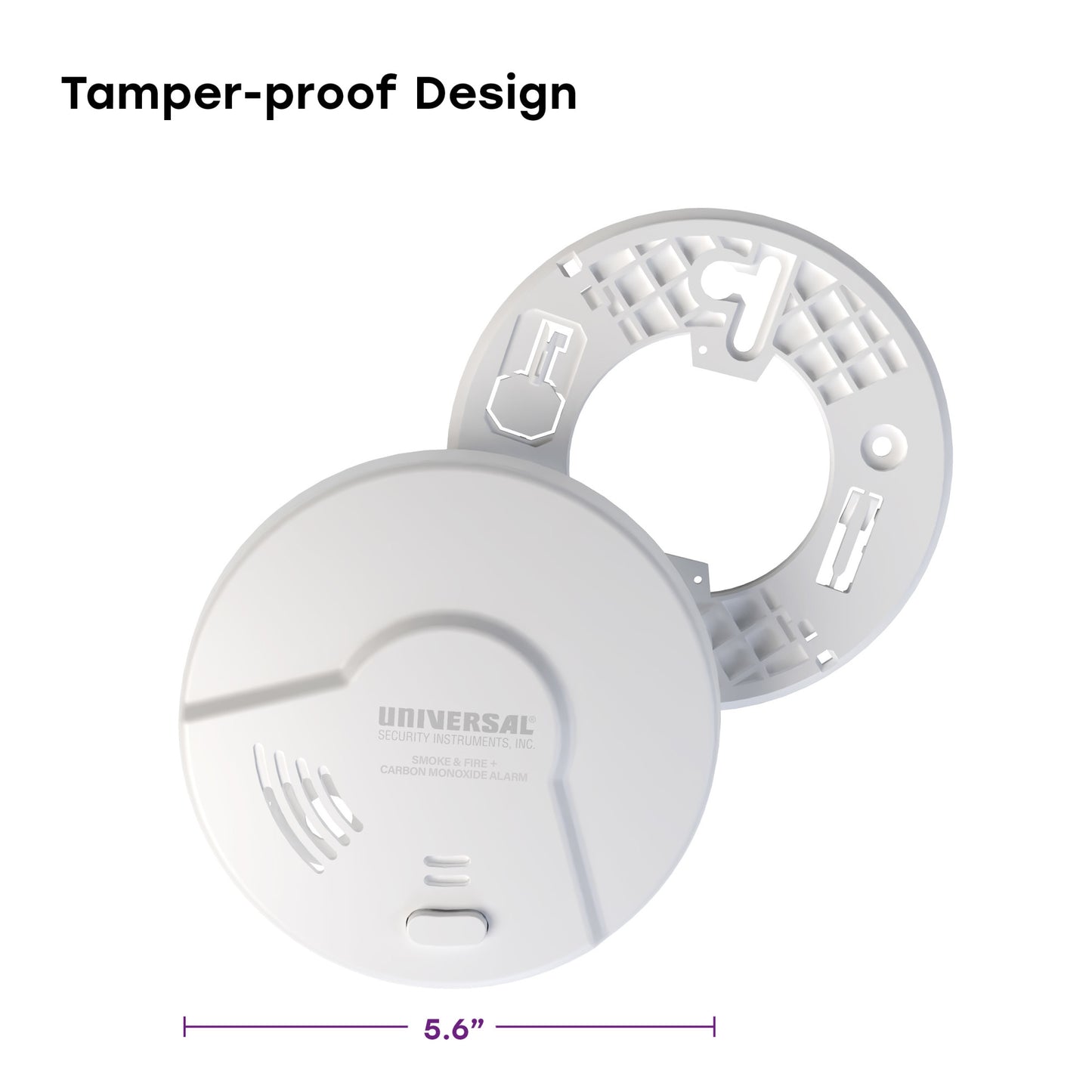 Hardwire Smoke, Fire, and Carbon Monoxide Alarm with 10-Year Battery Backup