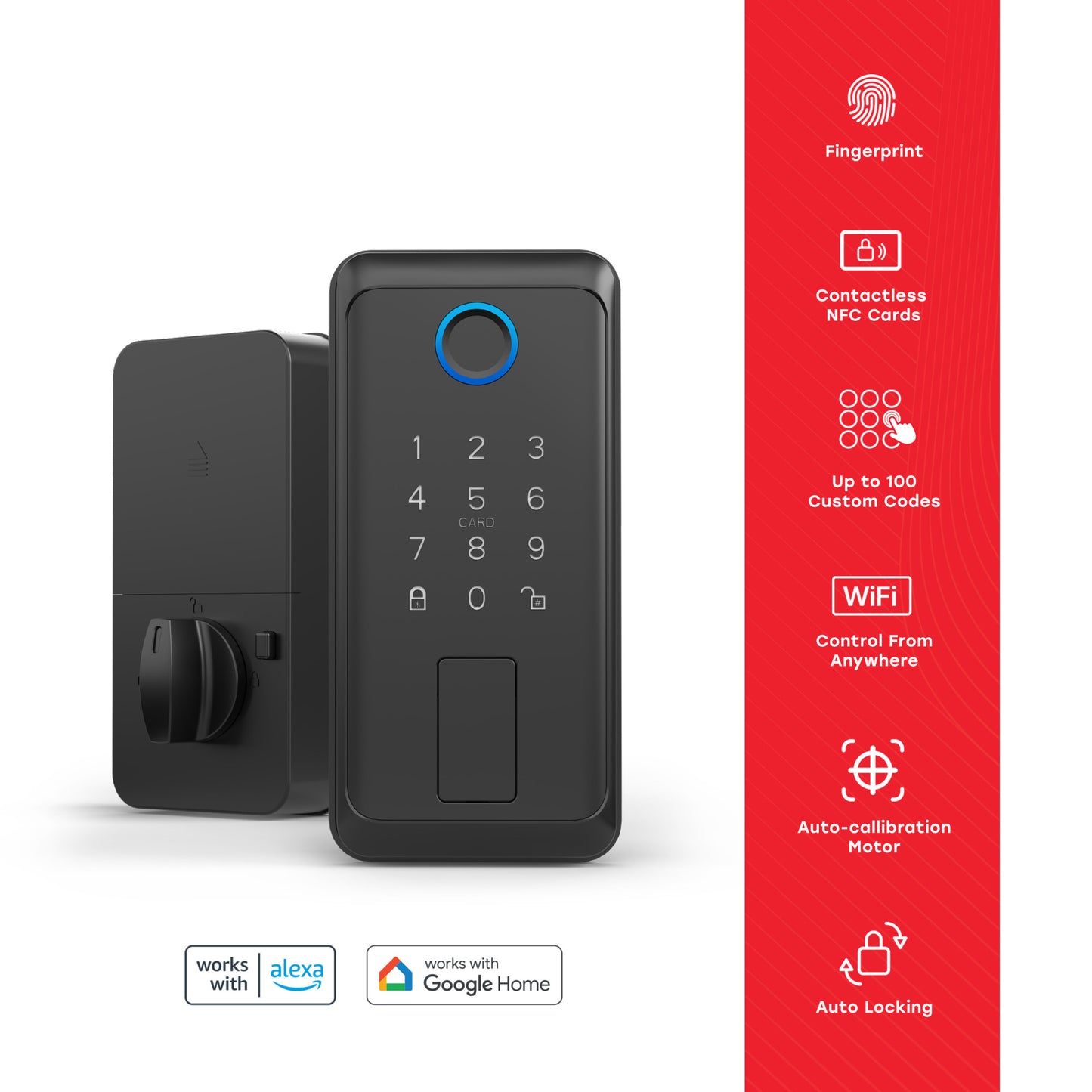 Smart Touch + Keycard Door Lock