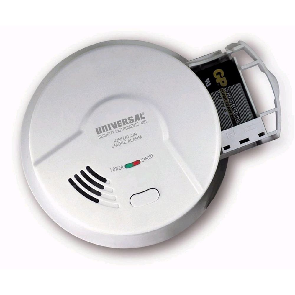 Universal Security Instruments 2975L Battery-Operated Ionization Smoke and Fire Alarm