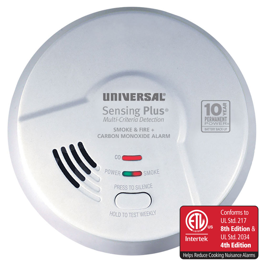 Sensing Plus AMICH3511SC Multi Criteria Hallway Combo Smoke, Fire & Carbon Monoxide Alarm With 10 Year Battery