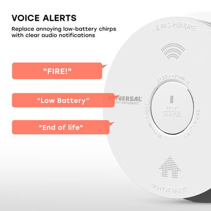 Hardwire Smoke & Fire Alarm with 10-Year Battery Backup