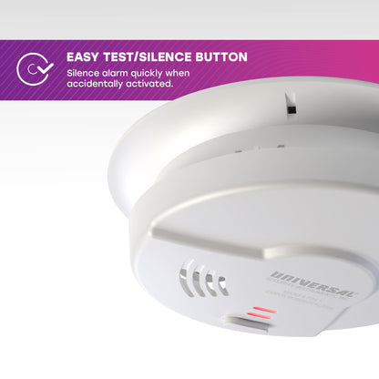 10-Year Battery Smoke, Fire, and Carbon Monoxide Alarm