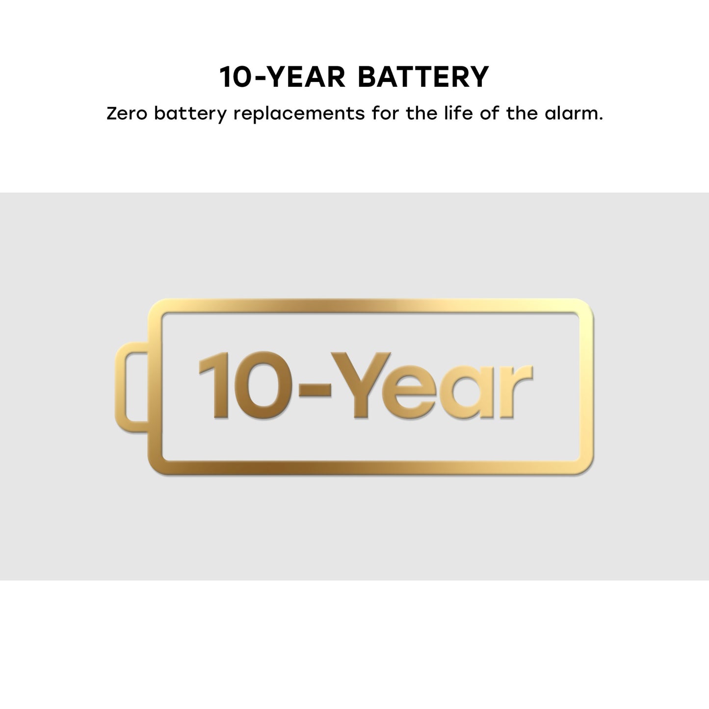 10-Year Battery Smoke, Fire, and Carbon Monoxide Alarm