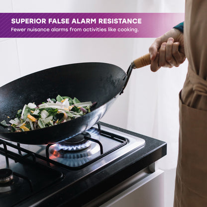 Hardwire Smoke, Fire, and Carbon Monoxide Alarm with 10-Year Battery Backup