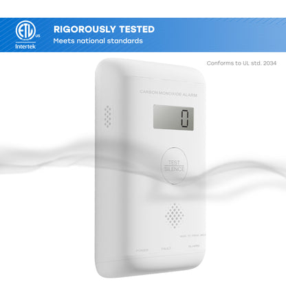 Plug-in Carbon Monoxide Alarm with Battery Backup