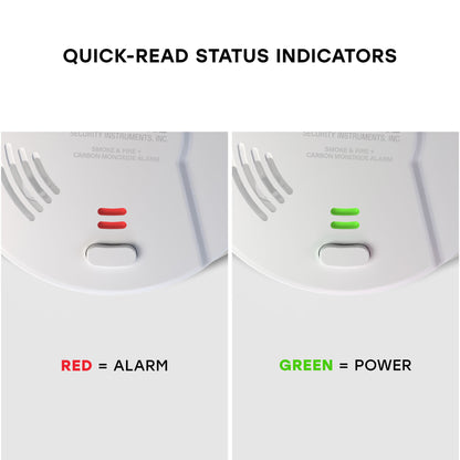 Hardwire Smoke, Fire, and Carbon Monoxide Alarm with 10-Year Battery Backup