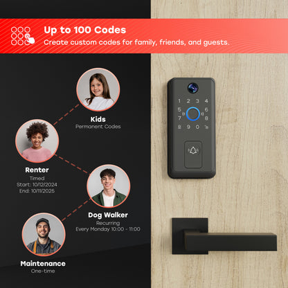 Smart Door Lock with HD Video Doorbell