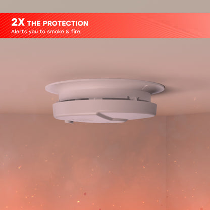 Sensing Plus Multi Criteria Hardwired Smoke & Fire Alarm With 10 Year Battery Backup