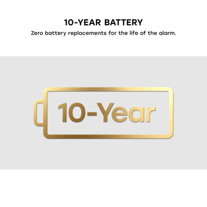 Hardwire Smoke, Fire, and Carbon Monoxide Alarm with 10-Year Battery Backup