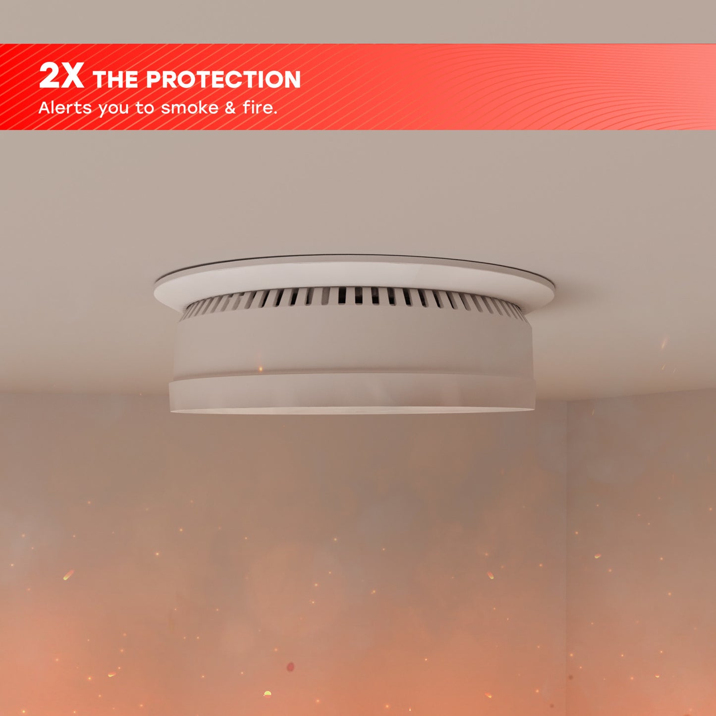 Hardwire Smoke & Fire Alarm with Replaceable Battery Back-up