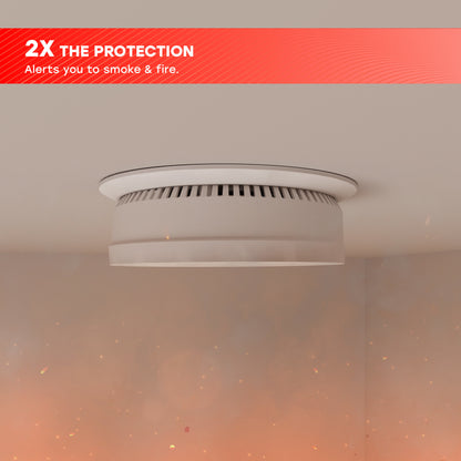 Hardwire Smoke & Fire Alarm with Replaceable Battery Back-up