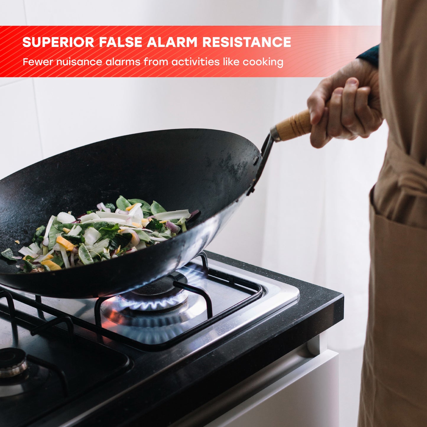 Hardwire Smoke & Fire Alarm with Replaceable Battery Back-up