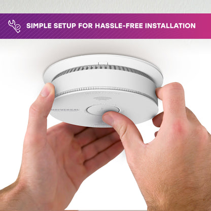 Hardwire Smoke, Fire, and Carbon Monoxide Alarm with 10-Year Battery Backup