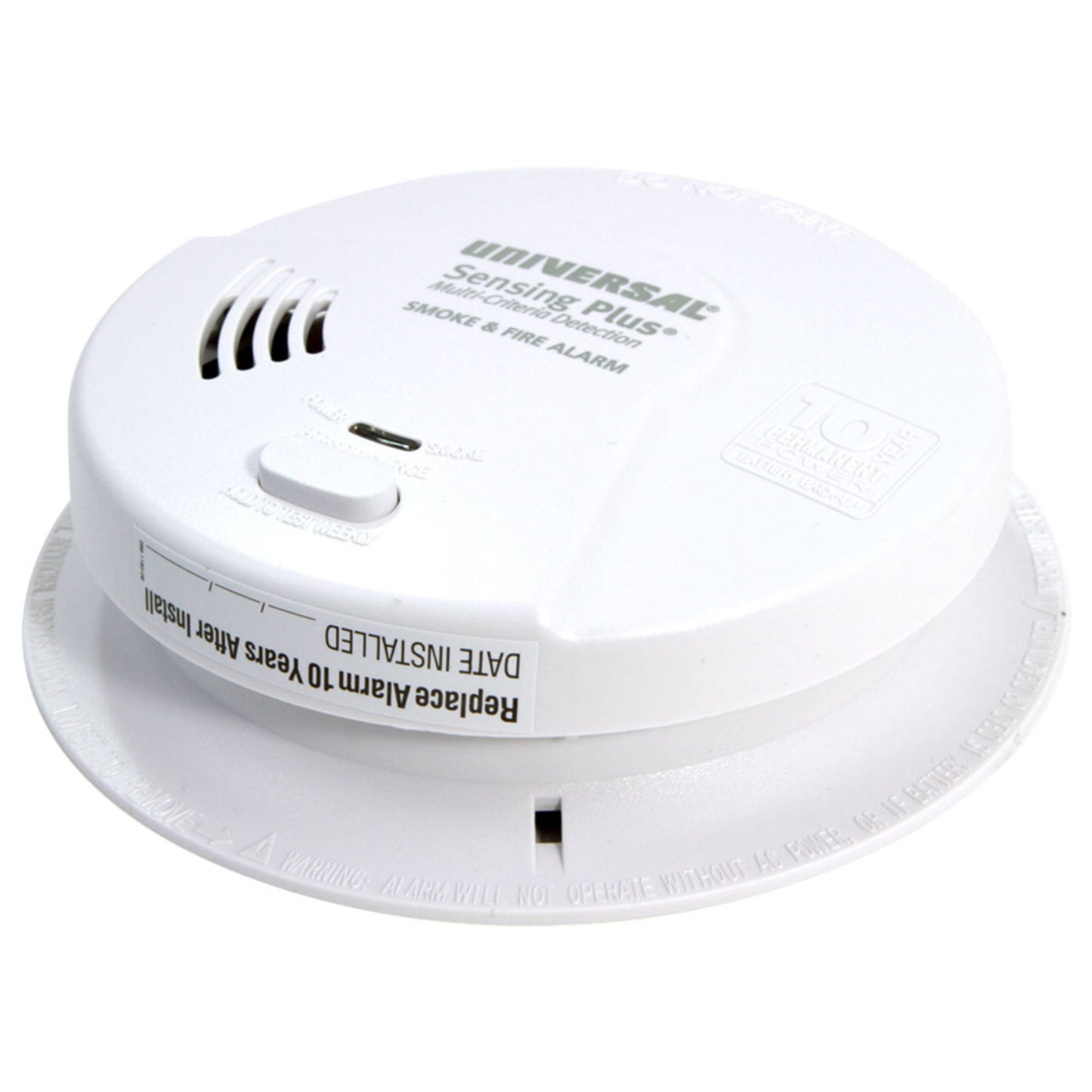 Sensing Plus Multi Criteria Hardwired Smoke & Fire Alarm With 10 Year Battery Backup