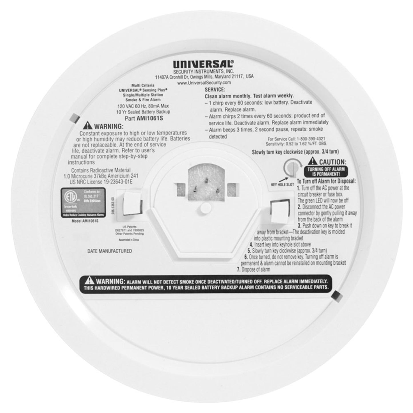 Sensing Plus Multi Criteria Hardwired Smoke & Fire Alarm With 10 Year Battery Backup