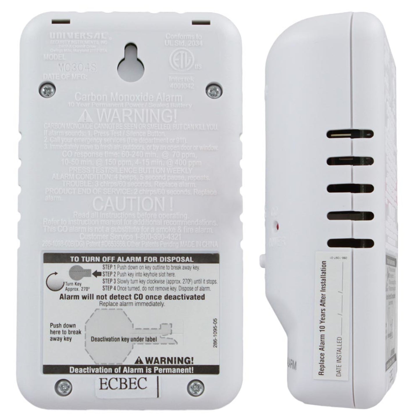 10 Year Battery Carbon Monoxide Alarm