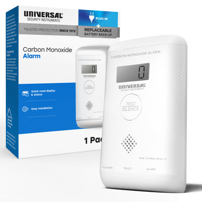 Plug-in Carbon Monoxide Alarm with Battery Backup