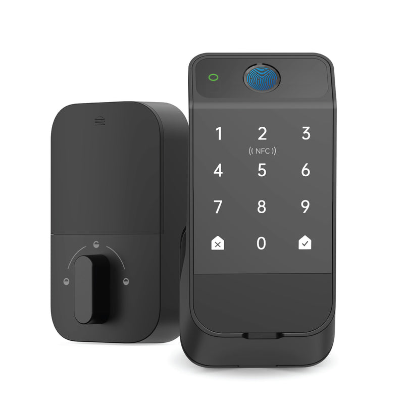 USI Smart Fingertouch Door Lock, front and interior units