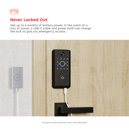 Smart Door Lock with HD Video Doorbell