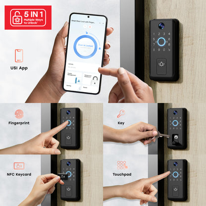 Smart Door Lock with HD Video Doorbell