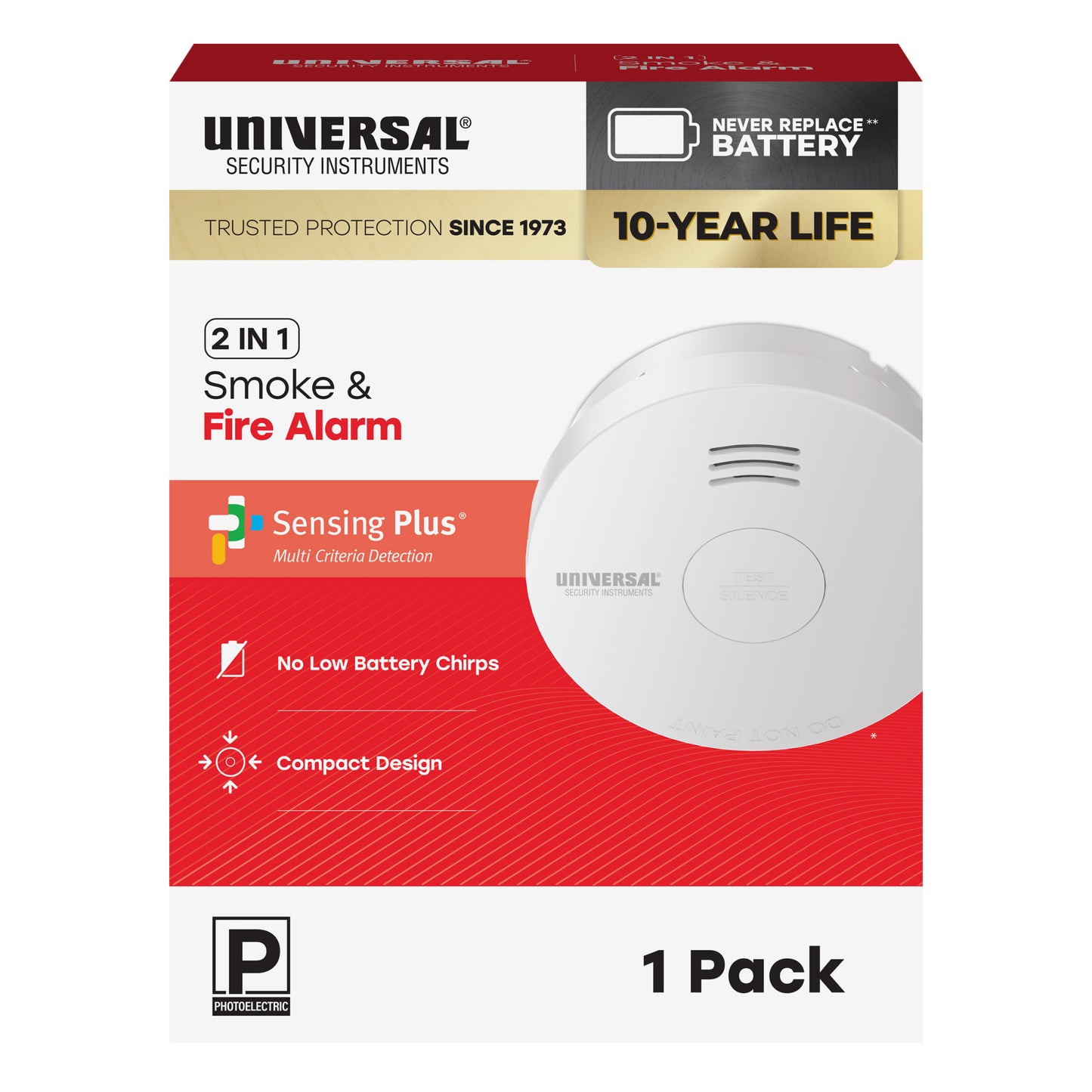 10-Year Battery Smoke & Fire Alarm