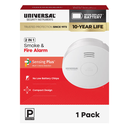 10-Year Battery Smoke & Fire Alarm