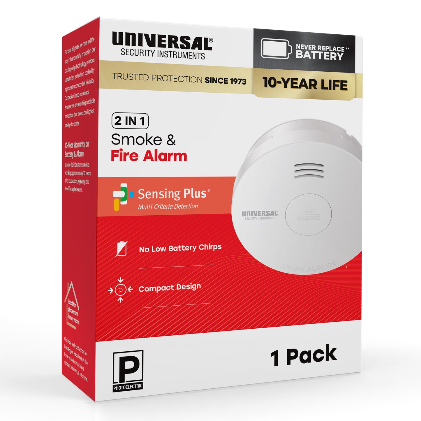 10-Year Battery Smoke & Fire Alarm