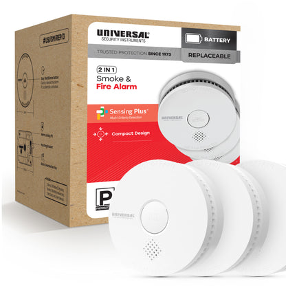 Pro-Pack Battery Smoke & Fire Alarm (3-Pack)