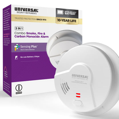 10-Year Battery Smoke, Fire, and Carbon Monoxide Alarm