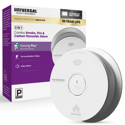 10-Year Battery Smoke, Fire, and Carbon Monoxide Alarm