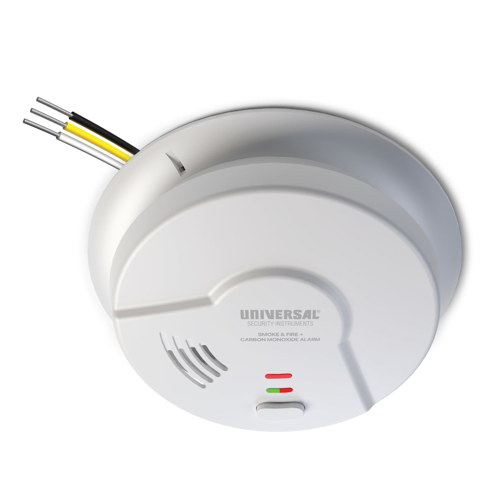 Hardwire Smoke, Fire, and Carbon Monoxide Alarm with 10-Year Battery Backup