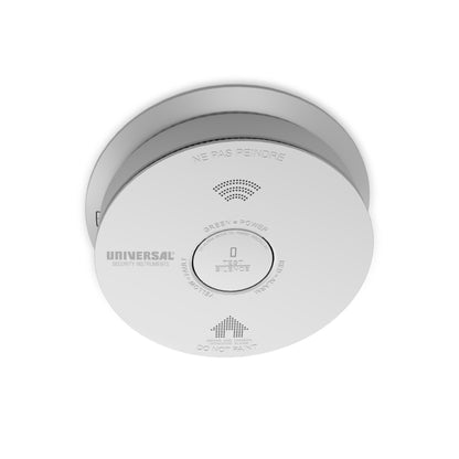Hardwire Smoke, Fire, and Carbon Monoxide Alarm with 10-Year Battery Backup