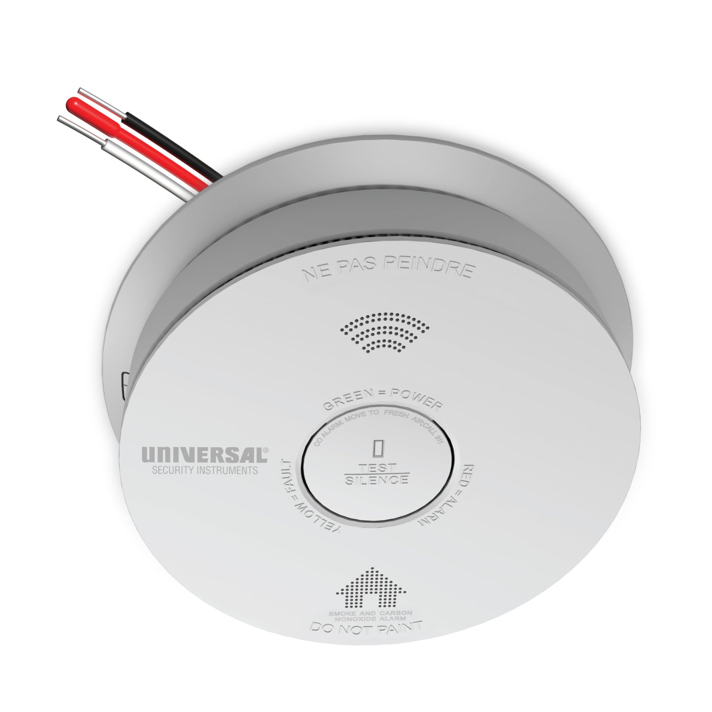 Hardwire Smoke, Fire, and Carbon Monoxide Alarm with 10-Year Battery Backup