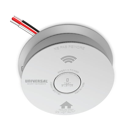Hardwire Smoke, Fire, and Carbon Monoxide Alarm with 10-Year Battery Backup