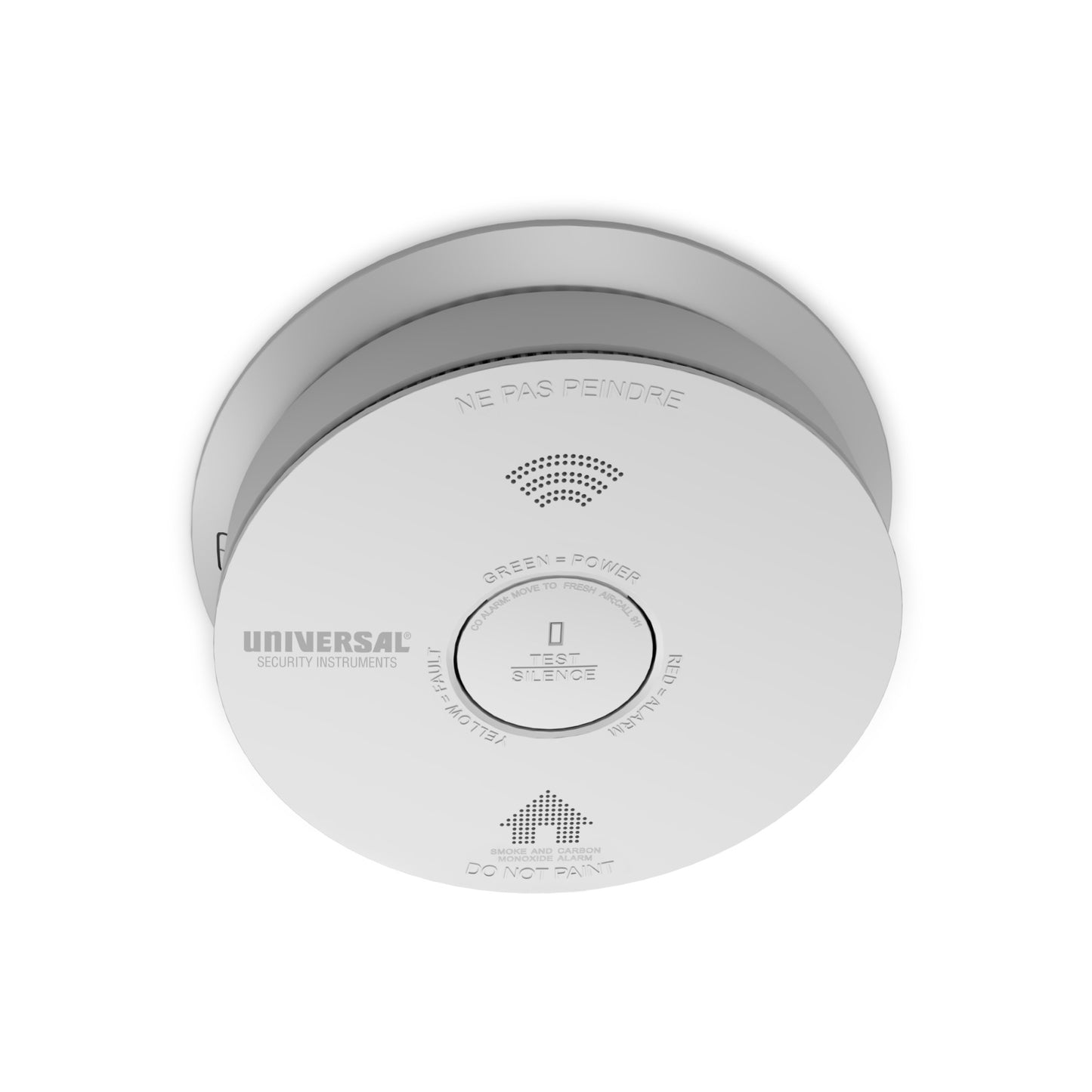 Hardwire Smoke, Fire, and Carbon Monoxide Alarm with Battery Backup and Voice Alerts