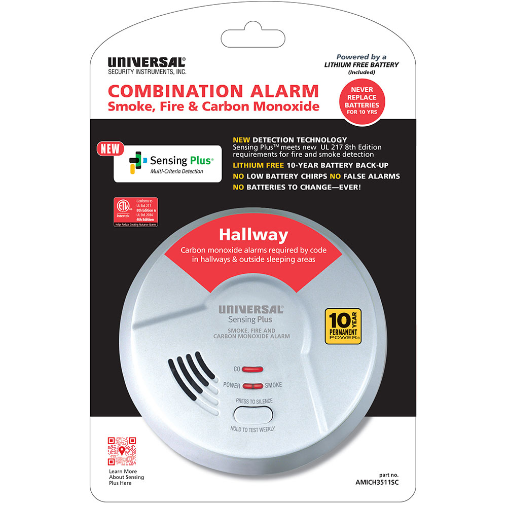 Hallway Combo Alarm With 10 Year Battery