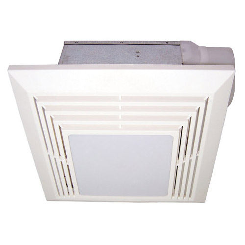 USI Electric BF-1104L Bath Exhaust Fan with Custom-Designed Motor and 100-Watt Lamp, 110 CFM