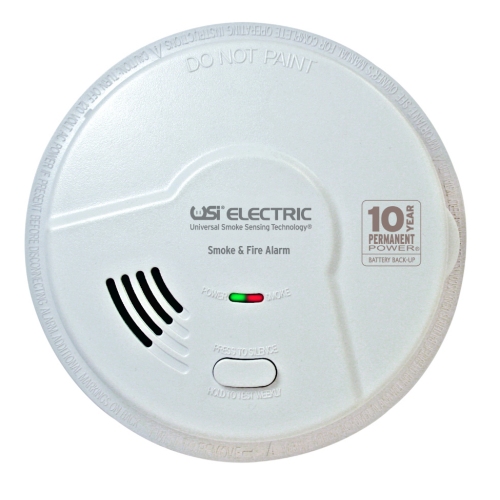 USI Electric MI106S Hardwired 2-in 1 Smoke and Fire Alarm with 10 Year Sealed Battery Backup