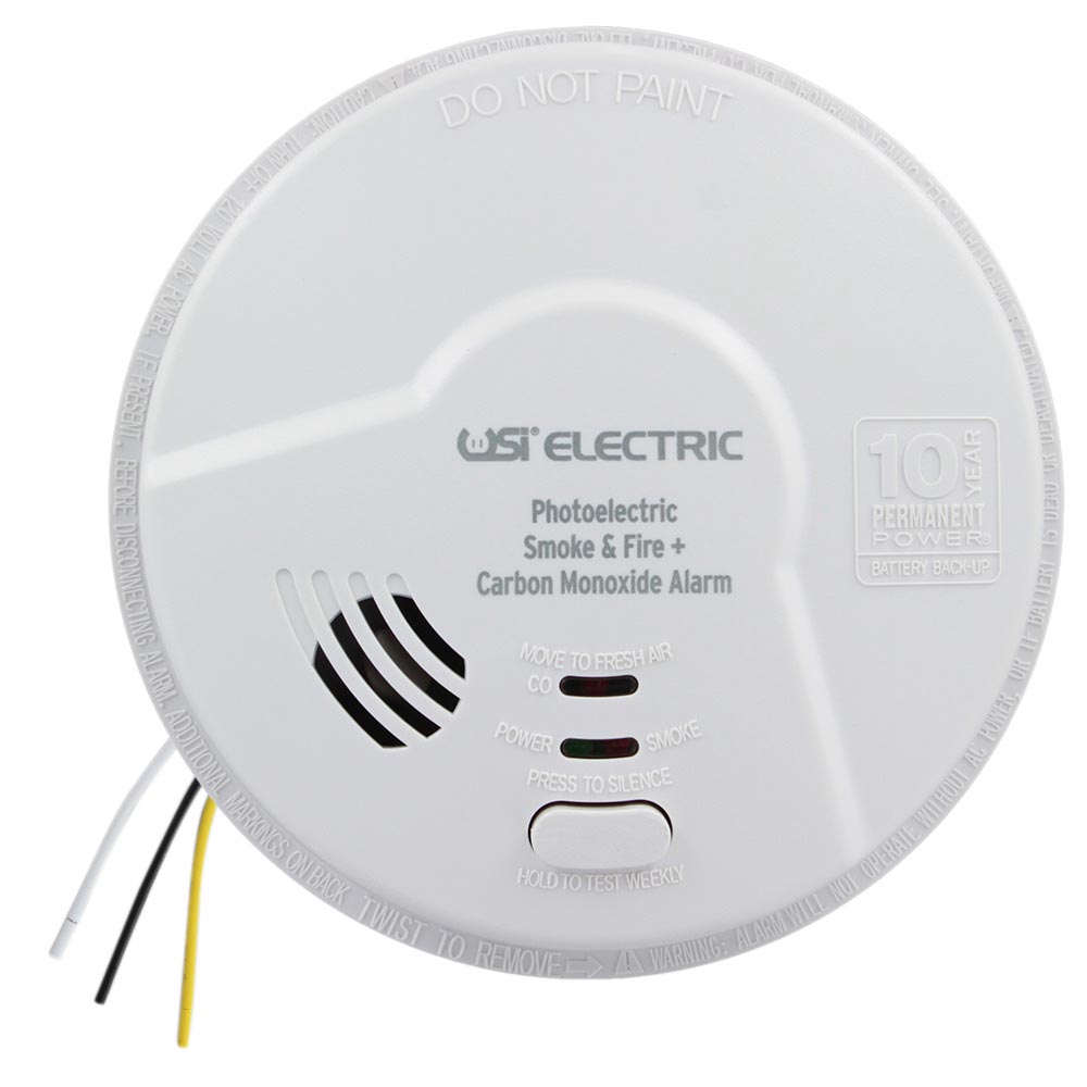 Universal Security Instruments MPC122S Hardwired 2-in-1 Photoelectric Smoke & Carbon Monoxide Alarm