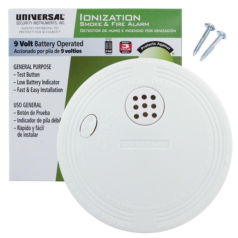 Universal Security Instruments SS‑770‑24CC Battery Operated Ionization Smoke and Fire Alarm