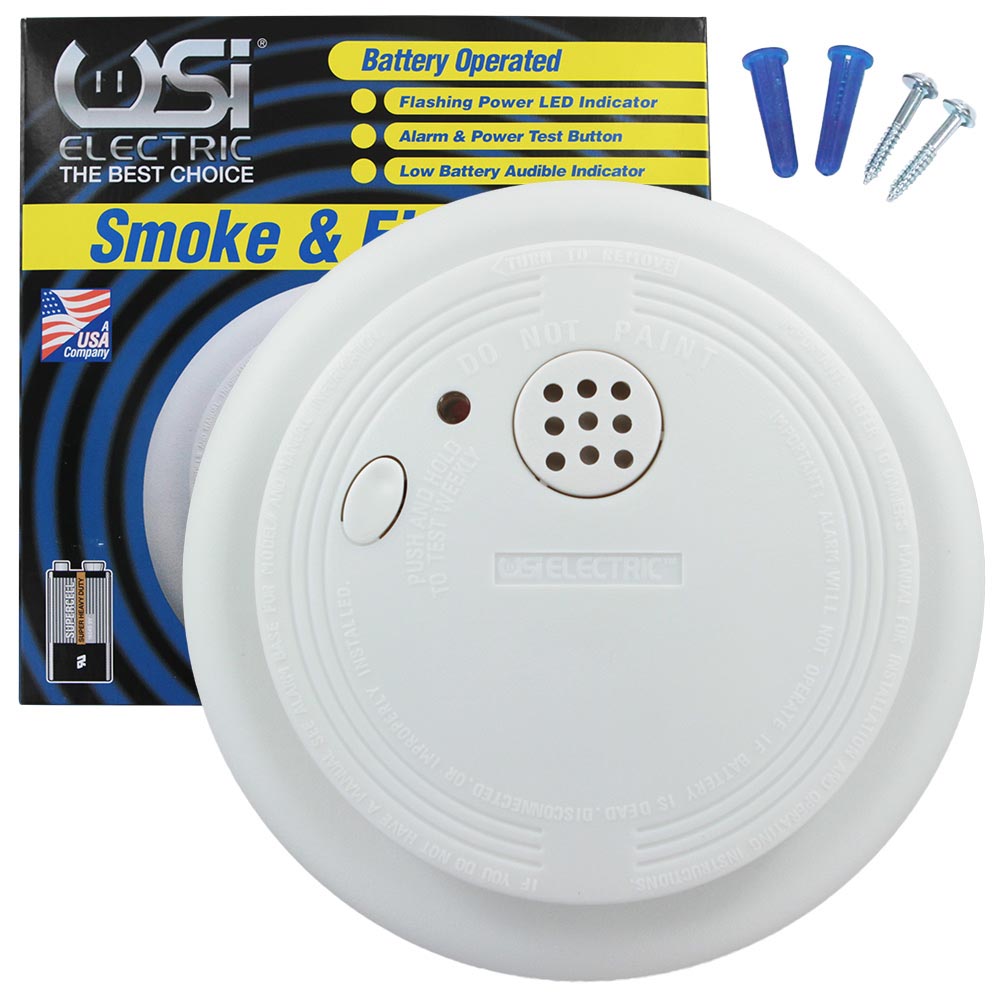 USI Electric USI-1227L Battery-Operated Ionization Smoke and Fire Alarm